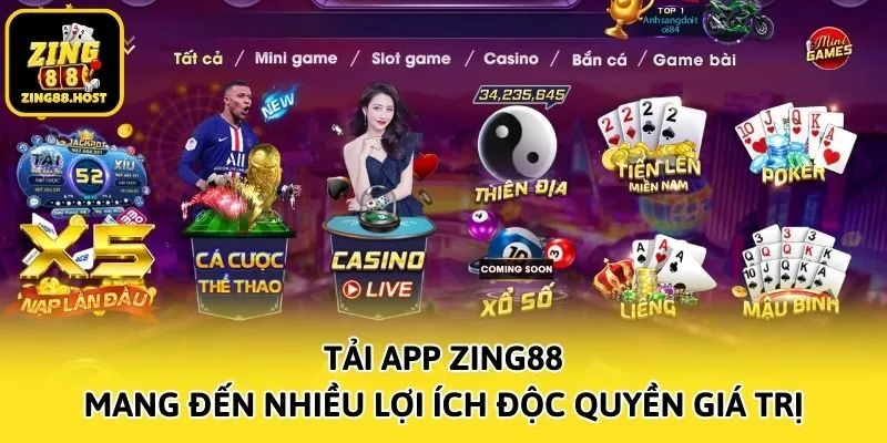 Tải app Zing88 mang đến nhiều lợi ích độc quyền giá trị